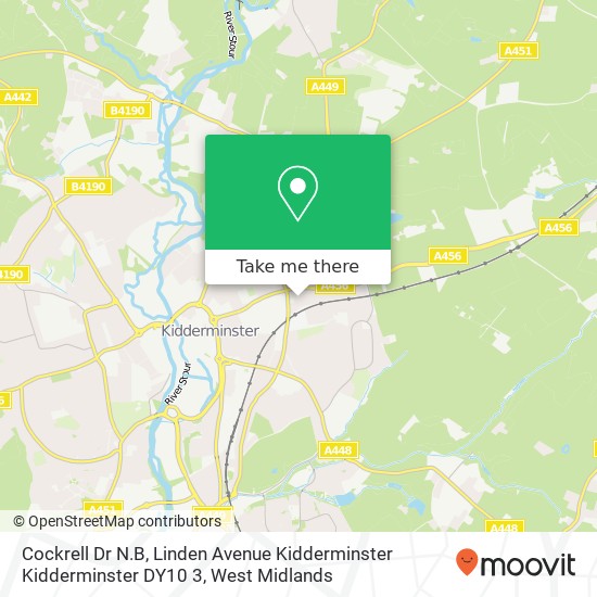 Cockrell Dr N.B, Linden Avenue Kidderminster Kidderminster DY10 3 map