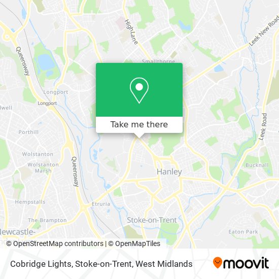 Cobridge Lights, Stoke-on-Trent map