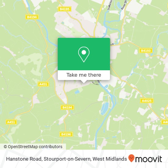 Hanstone Road, Stourport-on-Severn map
