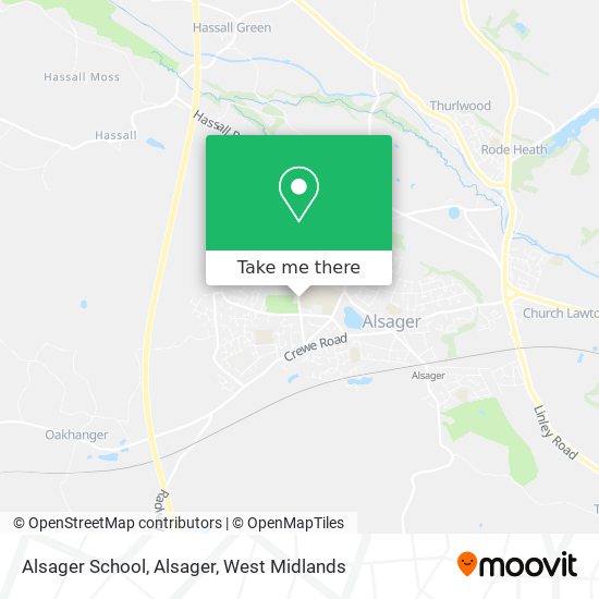 Alsager School, Alsager map