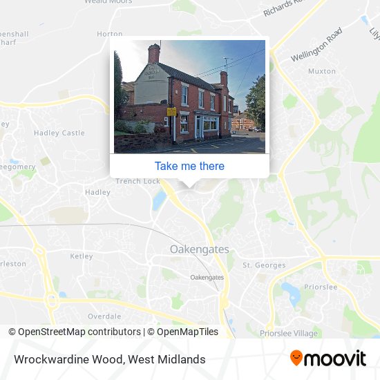 Wrockwardine Wood map