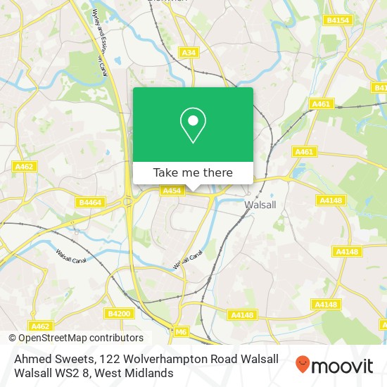 Ahmed Sweets, 122 Wolverhampton Road Walsall Walsall WS2 8 map