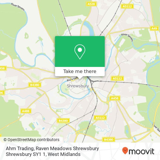 Ahm Trading, Raven Meadows Shrewsbury Shrewsbury SY1 1 map