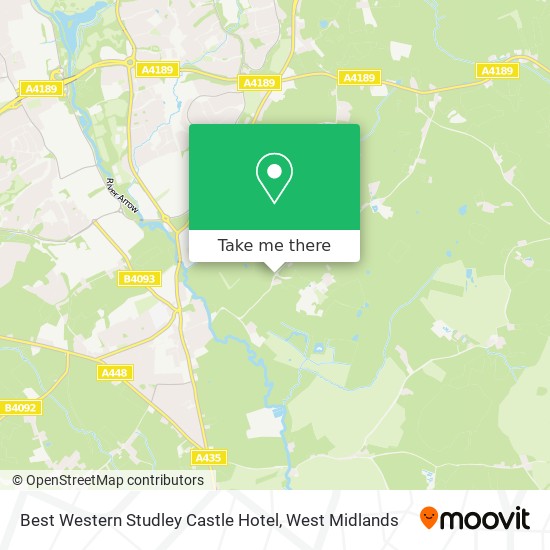Best Western Studley Castle Hotel map