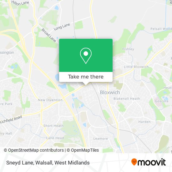 Sneyd Lane, Walsall map