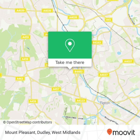 Mount Pleasant, Dudley map