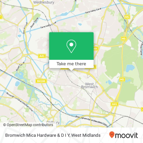 Bromwich Mica Hardware & D I Y map