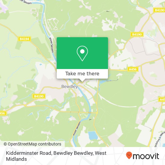 Kidderminster Road, Bewdley Bewdley map