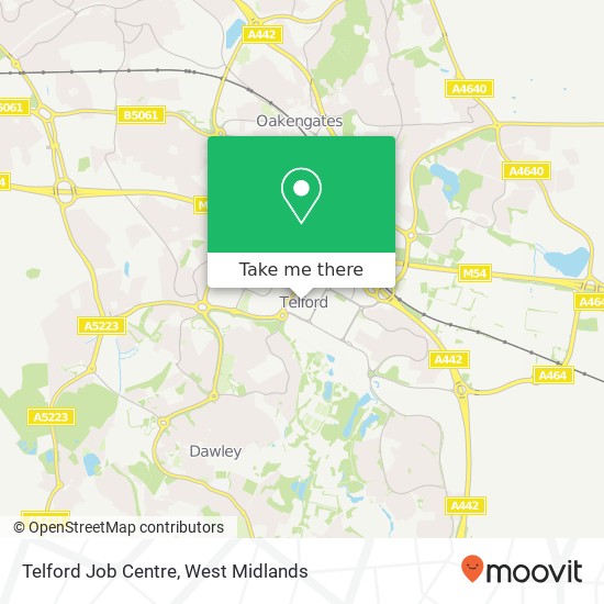 Telford Job Centre map