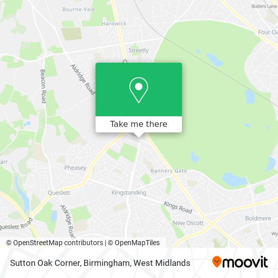 Sutton Oak Corner, Birmingham map