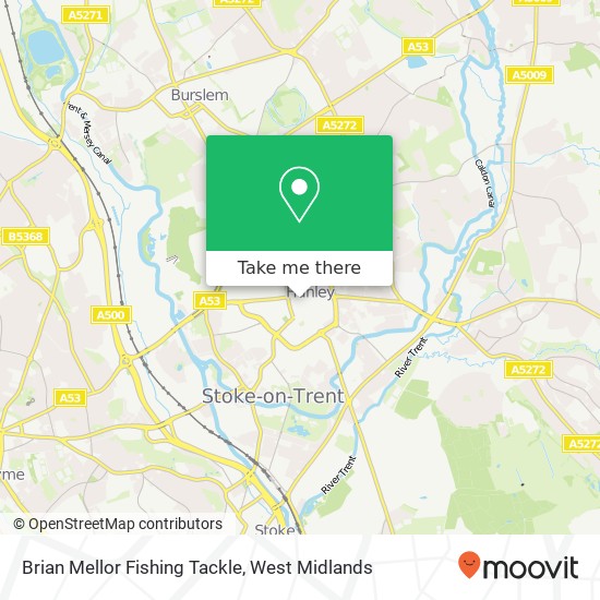 Brian Mellor Fishing Tackle map