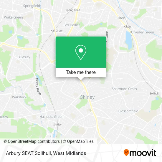 Arbury SEAT Solihull map