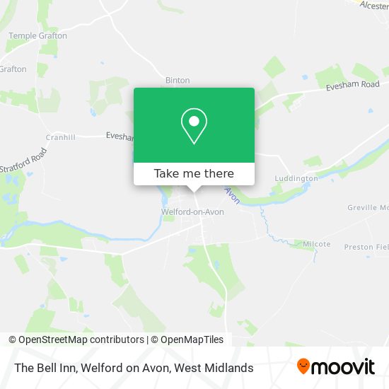 The Bell Inn, Welford on Avon map