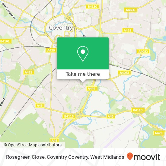 Rosegreen Close, Coventry Coventry map