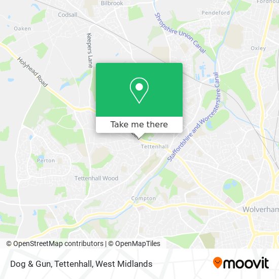 Dog & Gun, Tettenhall map