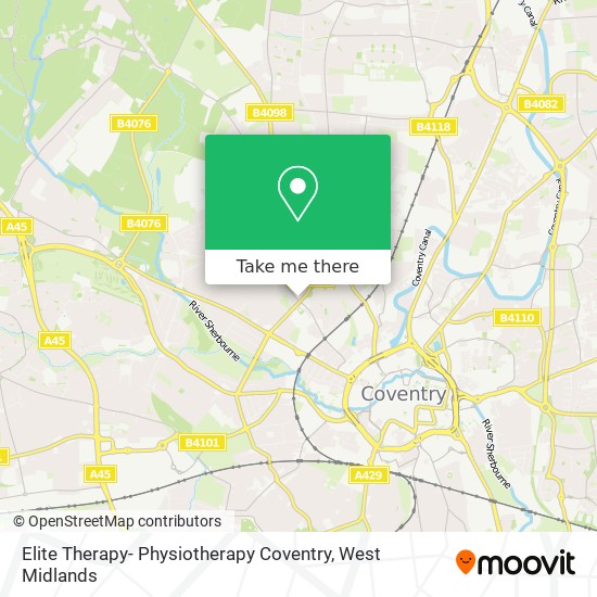Elite Therapy- Physiotherapy Coventry map