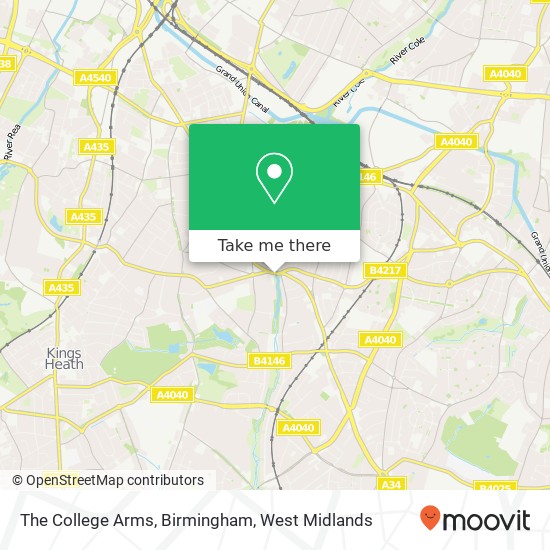 The College Arms, Birmingham map