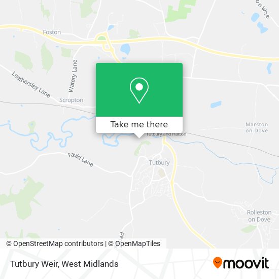 Tutbury Weir map
