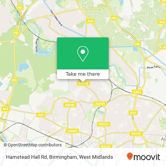 Hamstead Hall Rd, Birmingham map