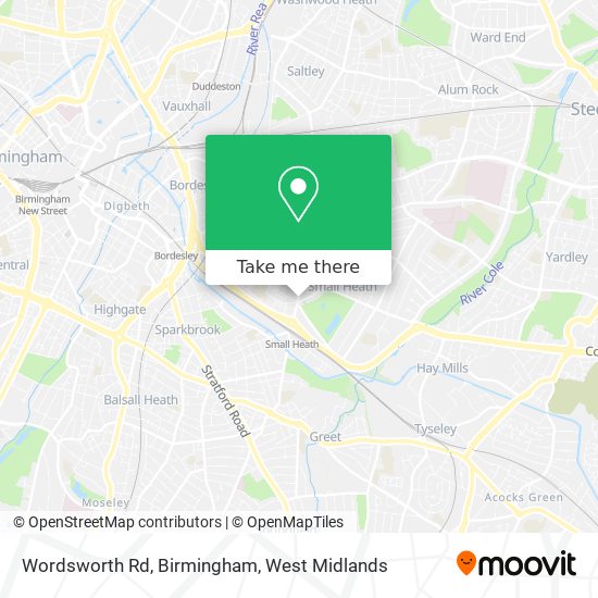 Wordsworth Rd, Birmingham map