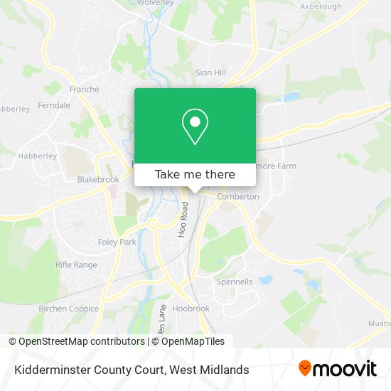 Kidderminster County Court map