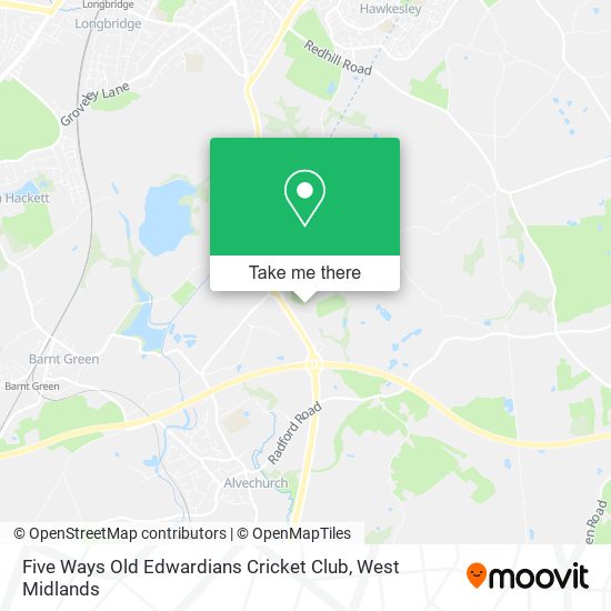 Five Ways Old Edwardians Cricket Club map