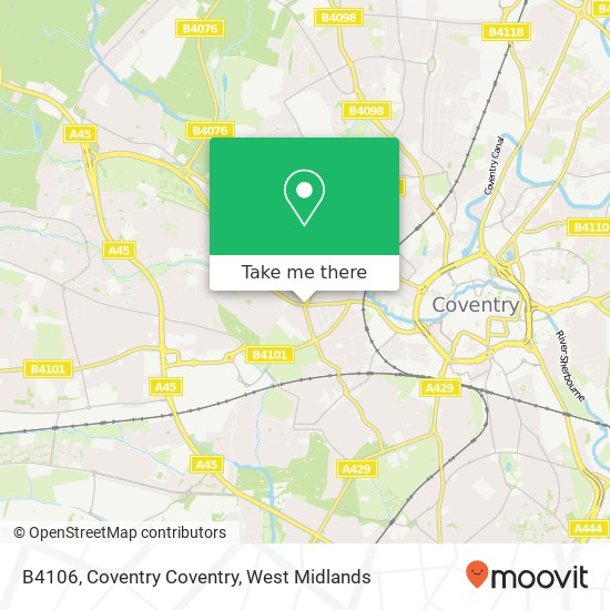 B4106, Coventry Coventry map