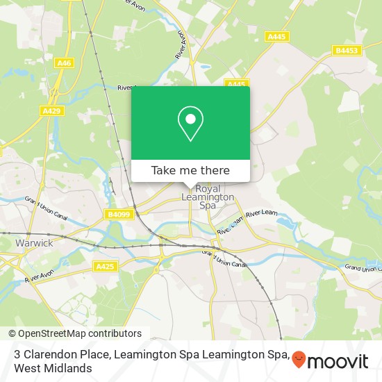 3 Clarendon Place, Leamington Spa Leamington Spa map