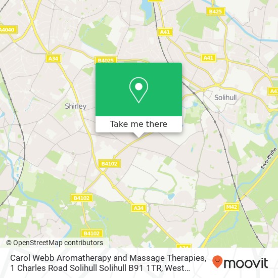 Carol Webb Aromatherapy and Massage Therapies, 1 Charles Road Solihull Solihull B91 1TR map