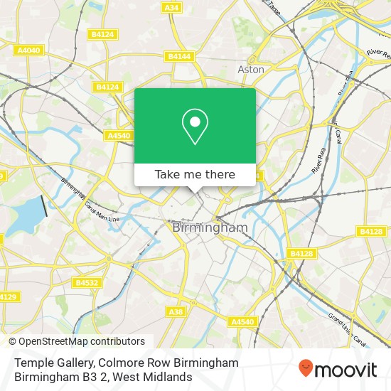 Temple Gallery, Colmore Row Birmingham Birmingham B3 2 map