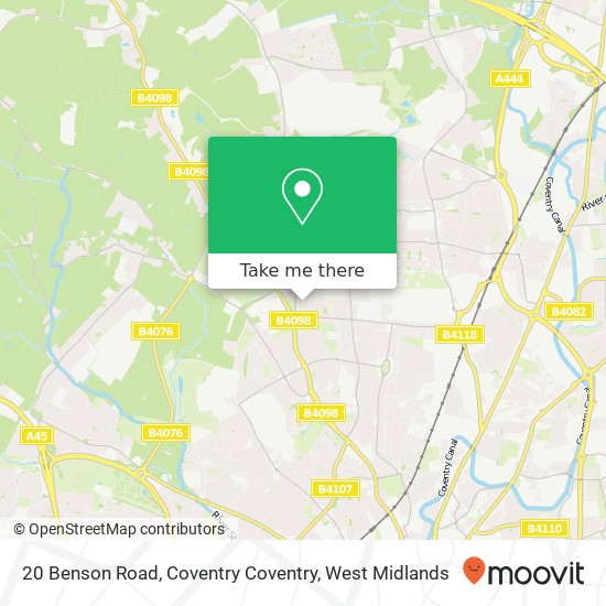 20 Benson Road, Coventry Coventry map