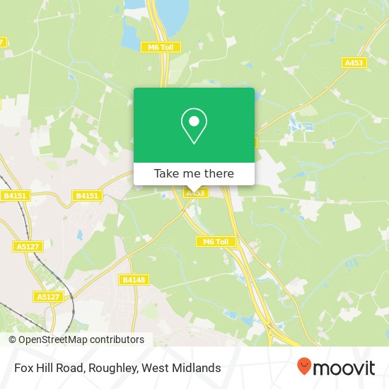 Fox Hill Road, Roughley map