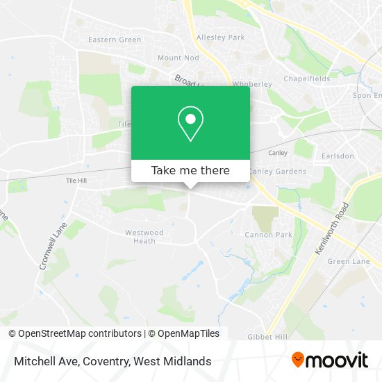 Mitchell Ave, Coventry map