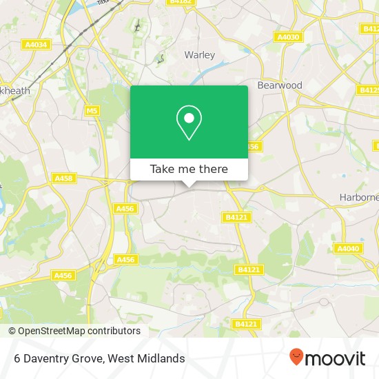 6 Daventry Grove, Quinton Birmingham map