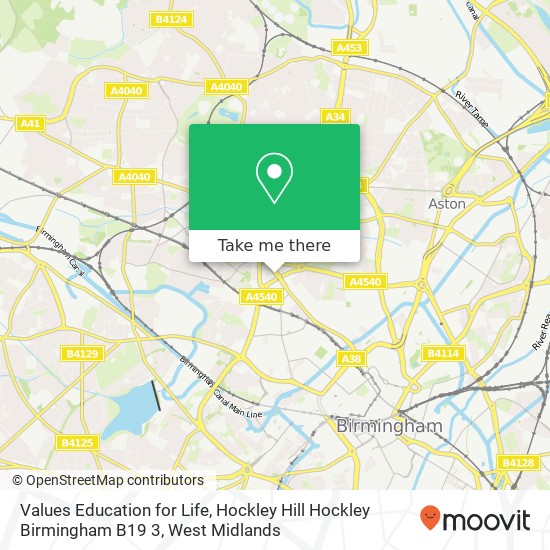 Values Education for Life, Hockley Hill Hockley Birmingham B19 3 map