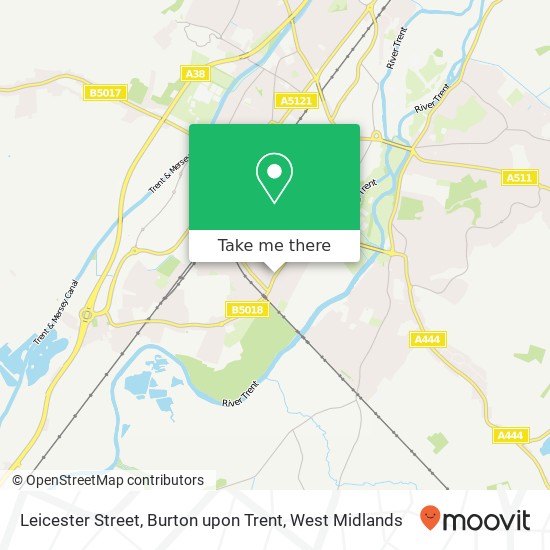 Leicester Street, Burton upon Trent map