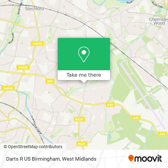 Darts R US Birmingham map