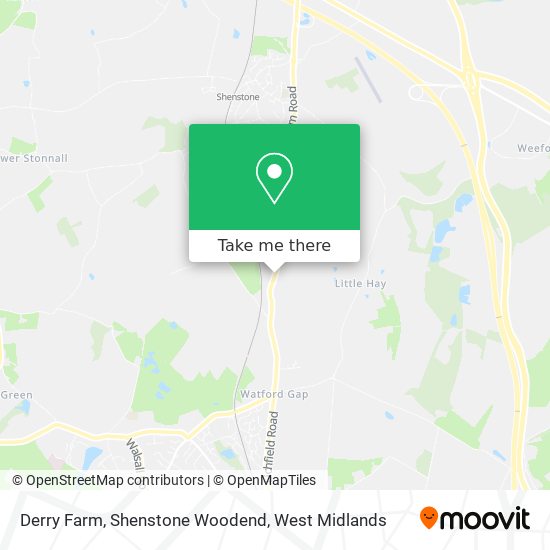 Derry Farm, Shenstone Woodend map