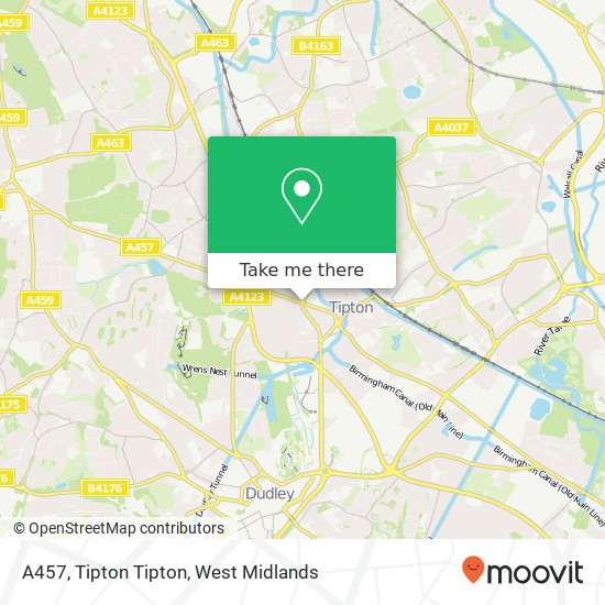 A457, Tipton Tipton map