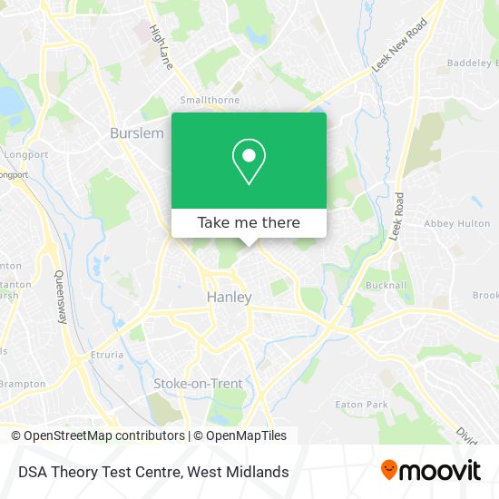 DSA Theory Test Centre map