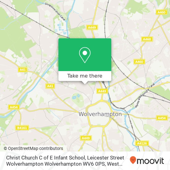 Christ Church C of E Infant School, Leicester Street Wolverhampton Wolverhampton WV6 0PS map
