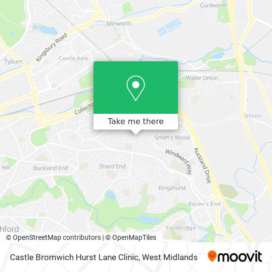 Castle Bromwich Hurst Lane Clinic map