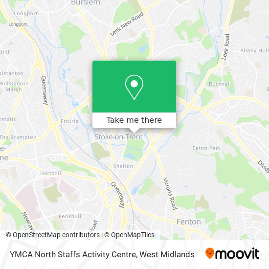 YMCA North Staffs Activity Centre map
