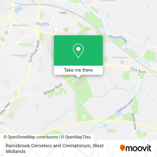 Rainsbrook Cemetery and Crematorium map