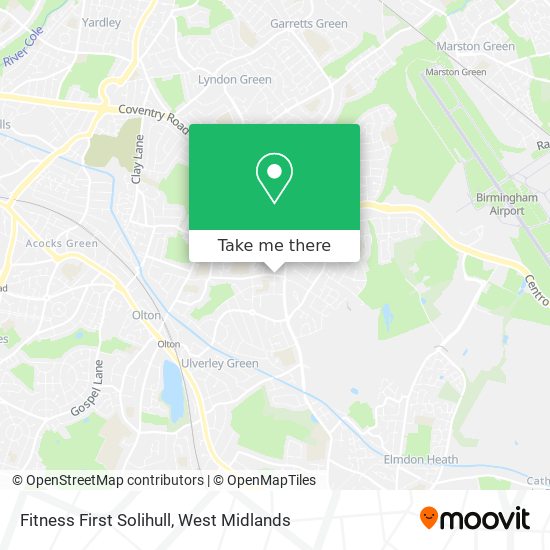 Fitness First Solihull map