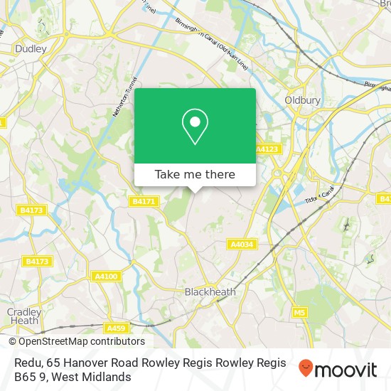 Redu, 65 Hanover Road Rowley Regis Rowley Regis B65 9 map