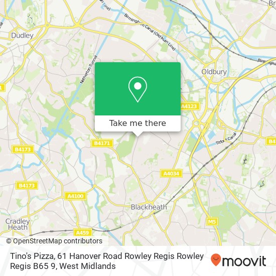 Tino's Pizza, 61 Hanover Road Rowley Regis Rowley Regis B65 9 map