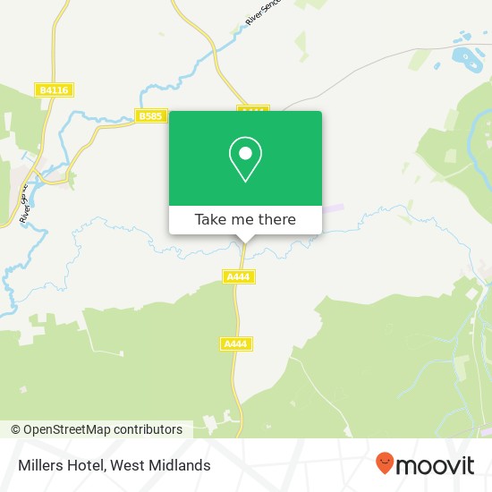 Millers Hotel, Twycross Road map