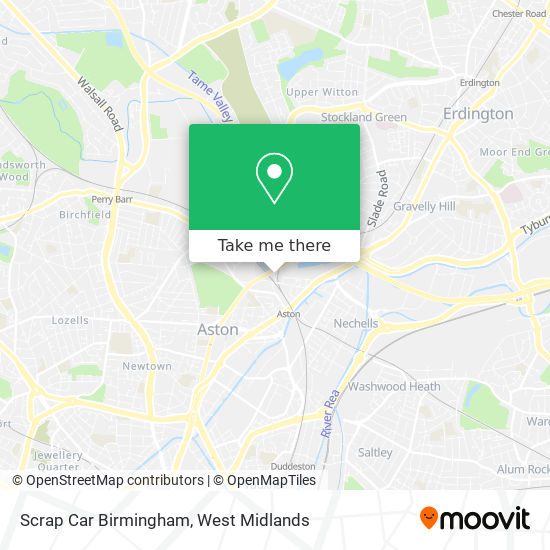 Scrap Car Birmingham map