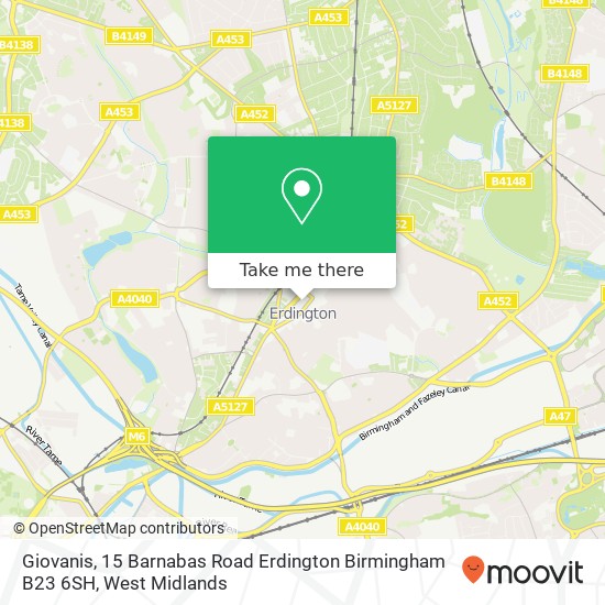 Giovanis, 15 Barnabas Road Erdington Birmingham B23 6SH map